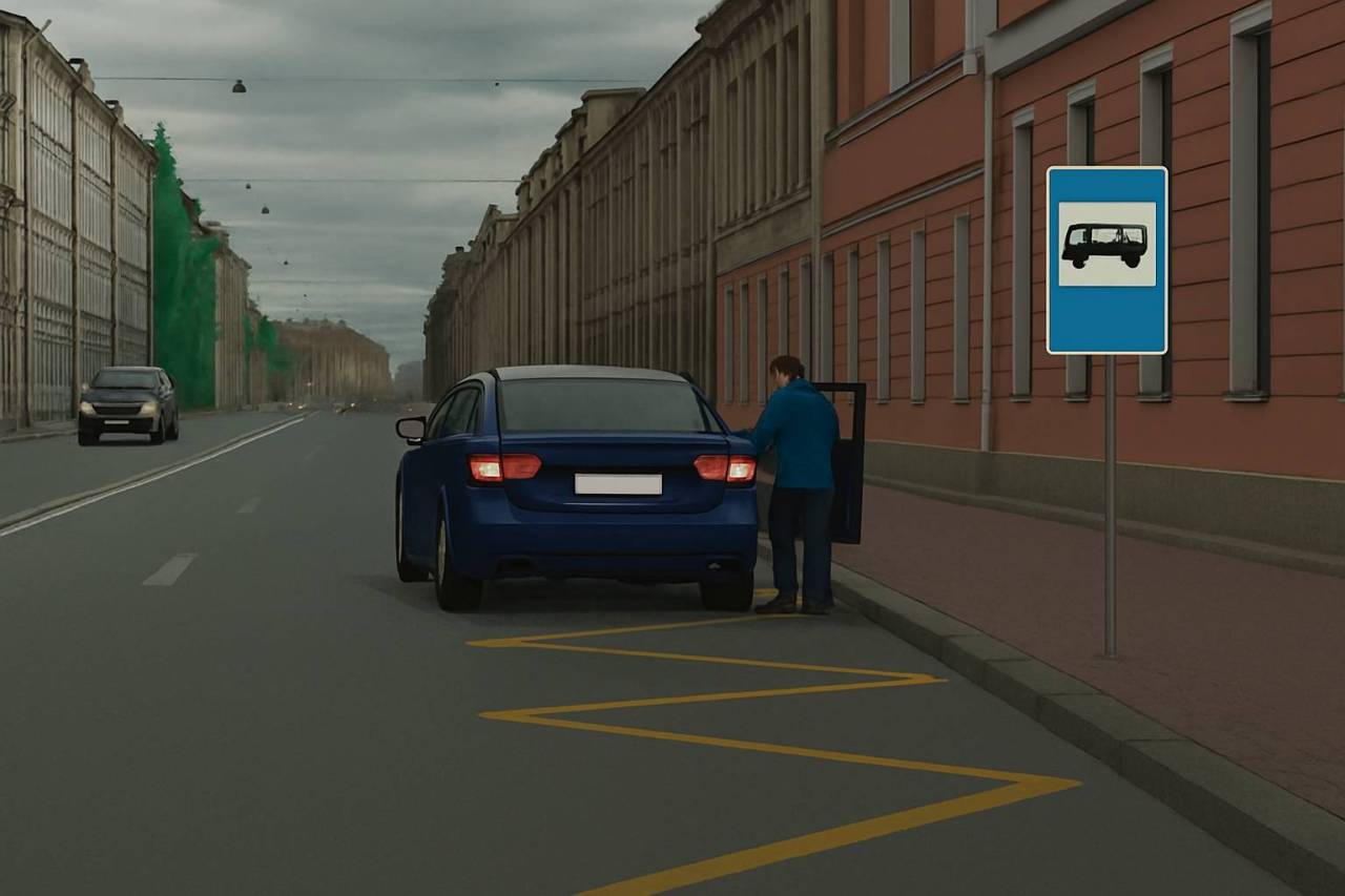  - Згідно з ПДР України, рух заднім ходом у зоні зупинки громадського транспорту дозволено, якщо це не створює перешкод для маршрутних транспортних засобів (п.16.9 ПДР). Тобто, водій має переконатися, що поблизу немає автобуса чи тролейбуса, який здійснює посадку/висадку пасажирів.

✅ Правильна відповідь - 1.